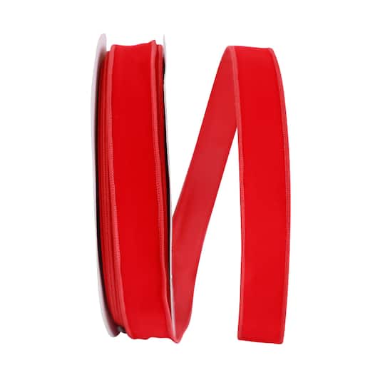 The Ribbon Roll 1.375" x 50yd. Velvet Wired Ribbon